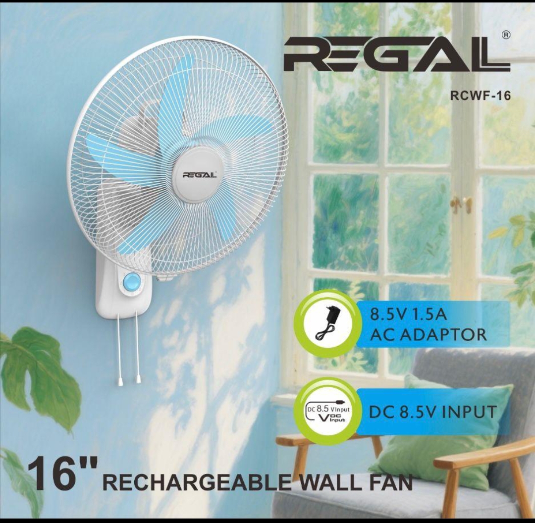 پنکه دیواری شارژی مدل RCWF-16