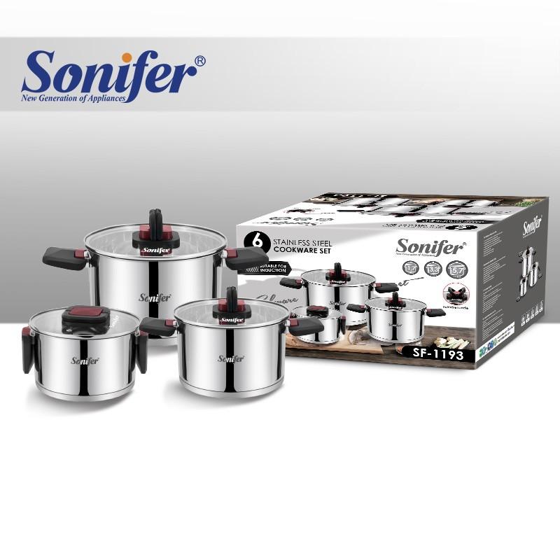 سرویس قابلمه استیل 6 پارچه سونیفر SF-1193