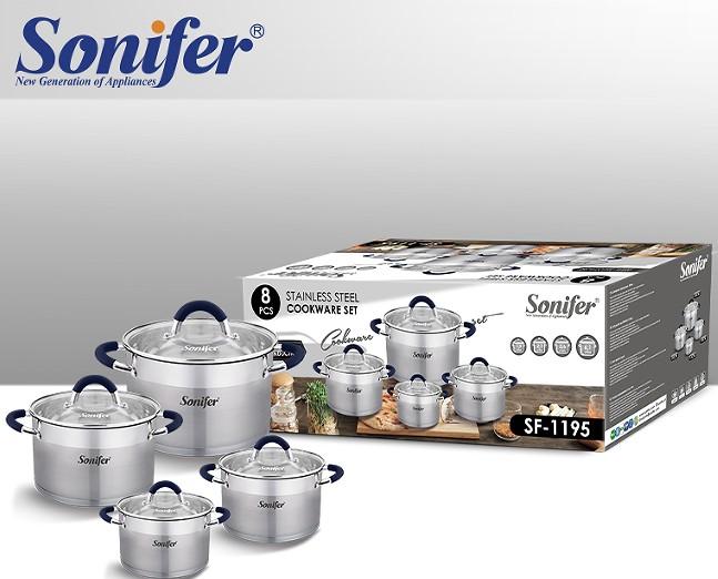 سرویس قابلمه استیل  8 پارچه سونیفر SF-1195