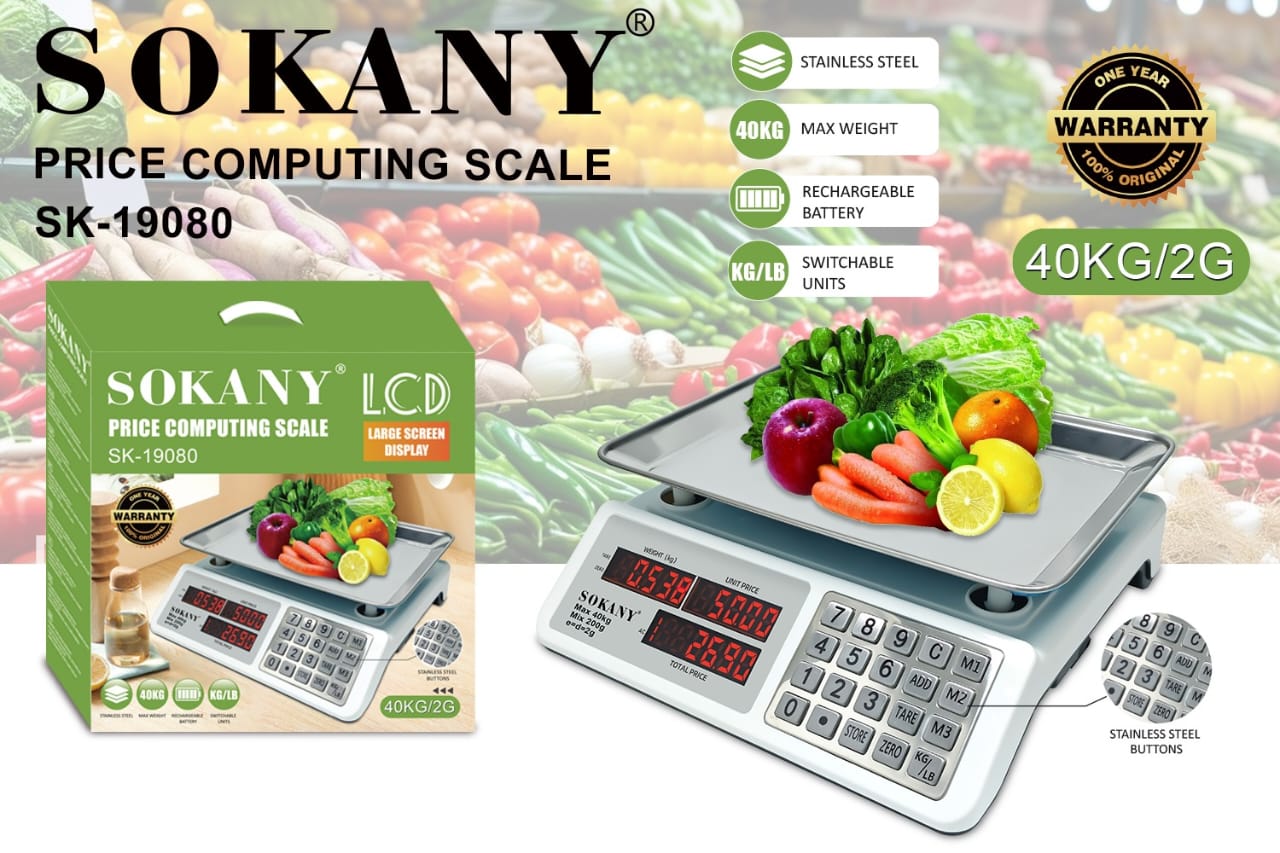 ترازو دیجیتالی فروشگاهی سوکانی مدل SK-19080