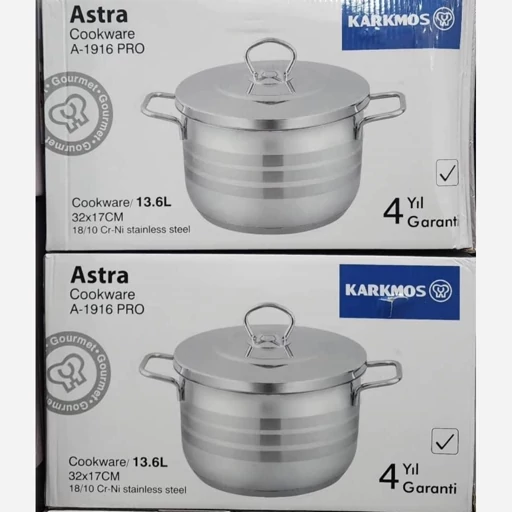 قابلمه تک استیل سایز 32 کارکموس مدل ASTRA A_1916PRO