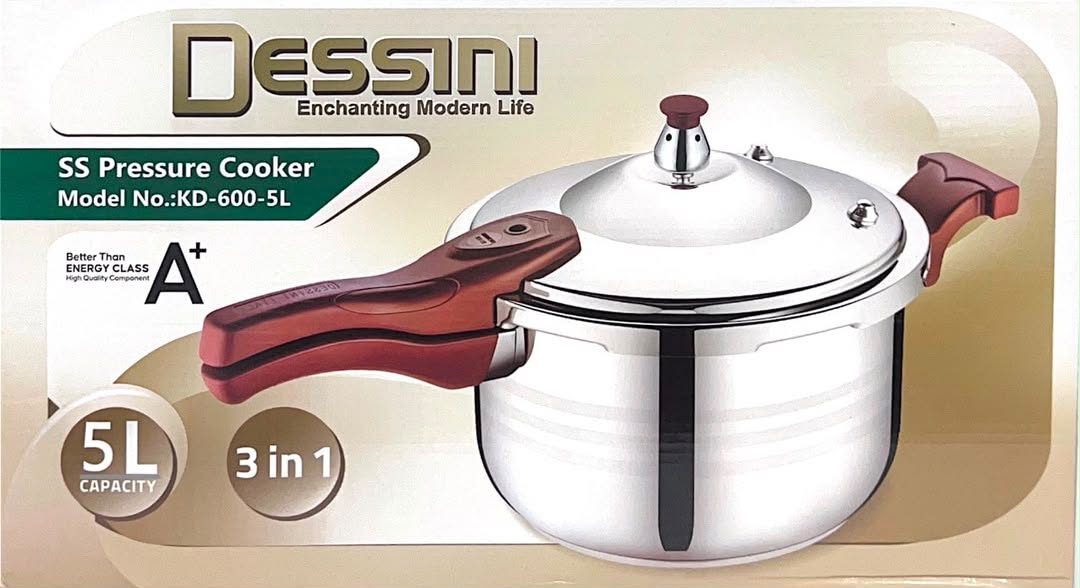 زودپز استیل روگازی  تک دسته دسینی سایز 5 لیتری کد KD_600_5L